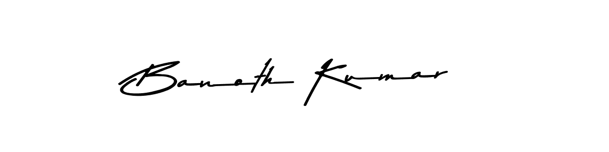 Make a beautiful signature design for name Banoth Kumar. With this signature (Asem Kandis PERSONAL USE) style, you can create a handwritten signature for free. Banoth Kumar signature style 9 images and pictures png