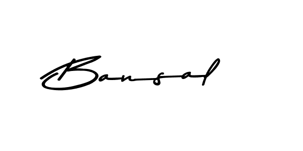 Create a beautiful signature design for name Bansal. With this signature (Asem Kandis PERSONAL USE) fonts, you can make a handwritten signature for free. Bansal signature style 9 images and pictures png