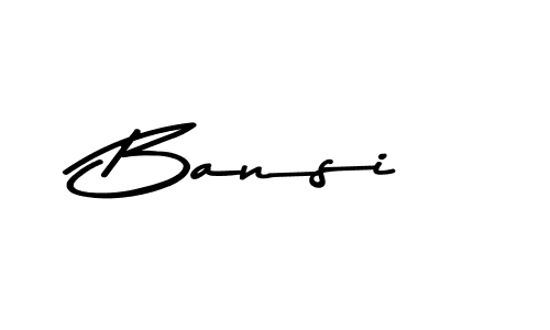 Design your own signature with our free online signature maker. With this signature software, you can create a handwritten (Asem Kandis PERSONAL USE) signature for name Bansi. Bansi signature style 9 images and pictures png