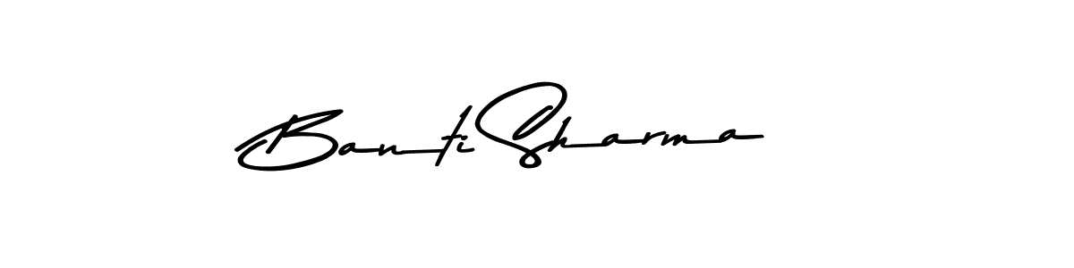 Use a signature maker to create a handwritten signature online. With this signature software, you can design (Asem Kandis PERSONAL USE) your own signature for name Banti Sharma. Banti Sharma signature style 9 images and pictures png