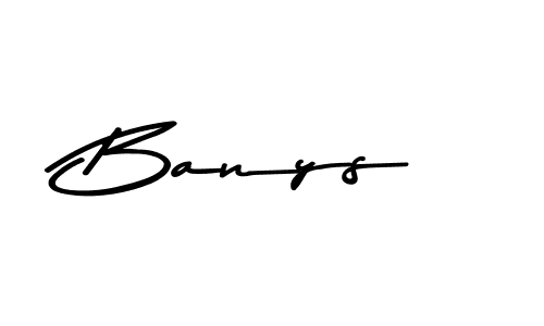 How to make Banys name signature. Use Asem Kandis PERSONAL USE style for creating short signs online. This is the latest handwritten sign. Banys signature style 9 images and pictures png