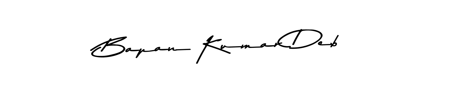 Create a beautiful signature design for name Bapan Kumar Deb. With this signature (Asem Kandis PERSONAL USE) fonts, you can make a handwritten signature for free. Bapan Kumar Deb signature style 9 images and pictures png