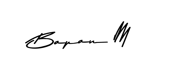 How to Draw Bapan M signature style? Asem Kandis PERSONAL USE is a latest design signature styles for name Bapan M. Bapan M signature style 9 images and pictures png