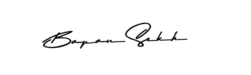 How to make Bapan Sekh name signature. Use Asem Kandis PERSONAL USE style for creating short signs online. This is the latest handwritten sign. Bapan Sekh signature style 9 images and pictures png