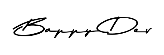 The Asem Kandis PERSONAL USE font gives name Bappy Dev a signature that looks effortless yet distinguished. Download high-res PNG instantly. Bappy Dev signature style 9 images and pictures png