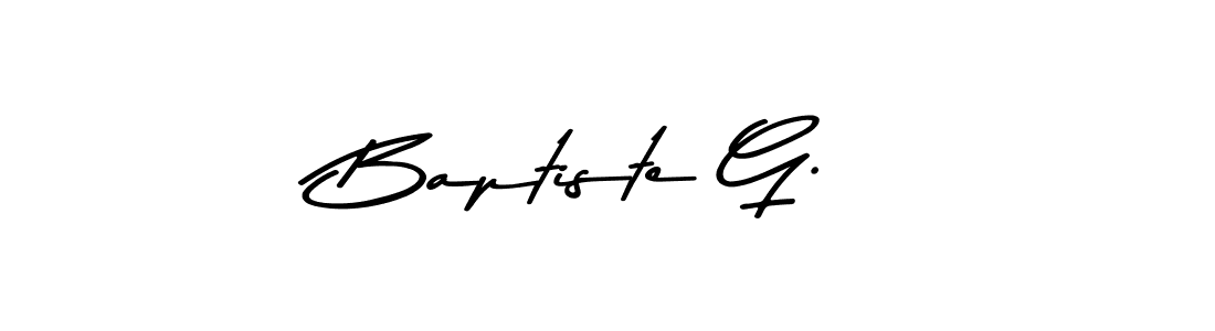 Use a signature maker to create a handwritten signature online. With this signature software, you can design (Asem Kandis PERSONAL USE) your own signature for name Baptiste G.. Baptiste G. signature style 9 images and pictures png