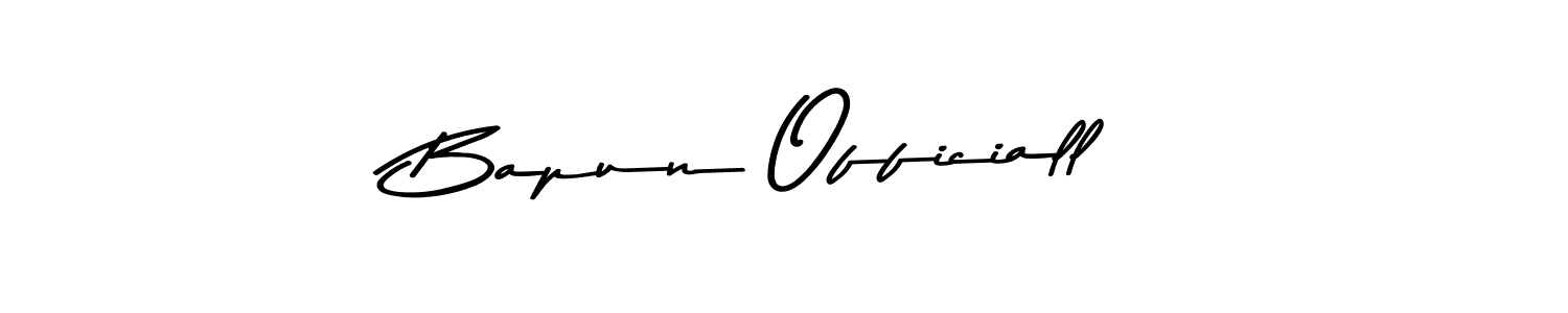 How to make Bapun Officiall name signature. Use Asem Kandis PERSONAL USE style for creating short signs online. This is the latest handwritten sign. Bapun Officiall signature style 9 images and pictures png
