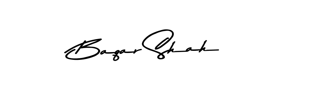 How to make Baqar Shah name signature. Use Asem Kandis PERSONAL USE style for creating short signs online. This is the latest handwritten sign. Baqar Shah signature style 9 images and pictures png