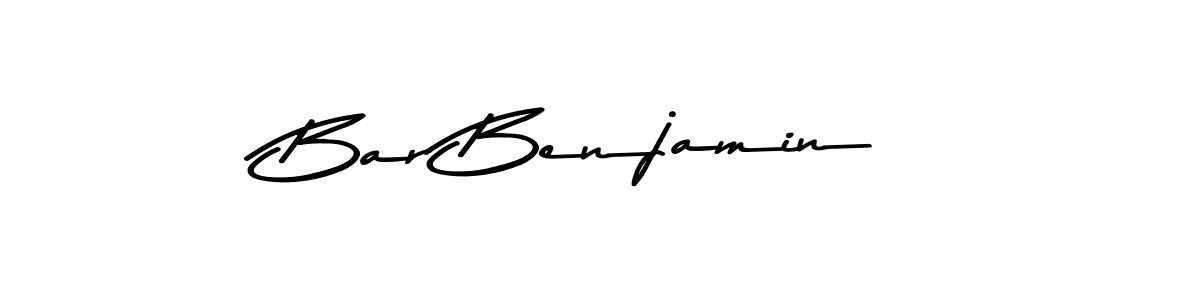 How to make Bar Benjamin name signature. Use Asem Kandis PERSONAL USE style for creating short signs online. This is the latest handwritten sign. Bar Benjamin signature style 9 images and pictures png