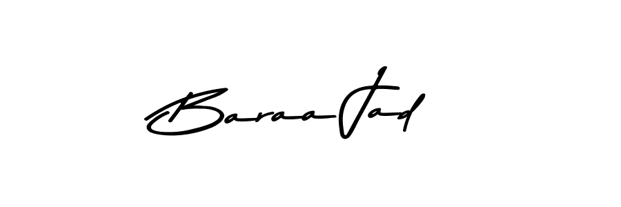 Create a beautiful signature design for name Baraa Jad. With this signature (Asem Kandis PERSONAL USE) fonts, you can make a handwritten signature for free. Baraa Jad signature style 9 images and pictures png