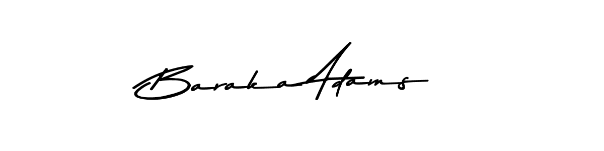 Make a beautiful signature design for name Baraka Adams. With this signature (Asem Kandis PERSONAL USE) style, you can create a handwritten signature for free. Baraka Adams signature style 9 images and pictures png