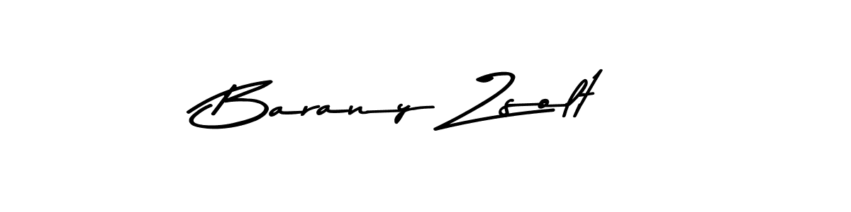 How to make Barany Zsolt name signature. Use Asem Kandis PERSONAL USE style for creating short signs online. This is the latest handwritten sign. Barany Zsolt signature style 9 images and pictures png