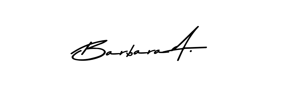 The best way (Asem Kandis PERSONAL USE) to make a short signature is to pick only two or three words in your name. The name Barbara A. include a total of six letters. For converting this name. Barbara A. signature style 9 images and pictures png