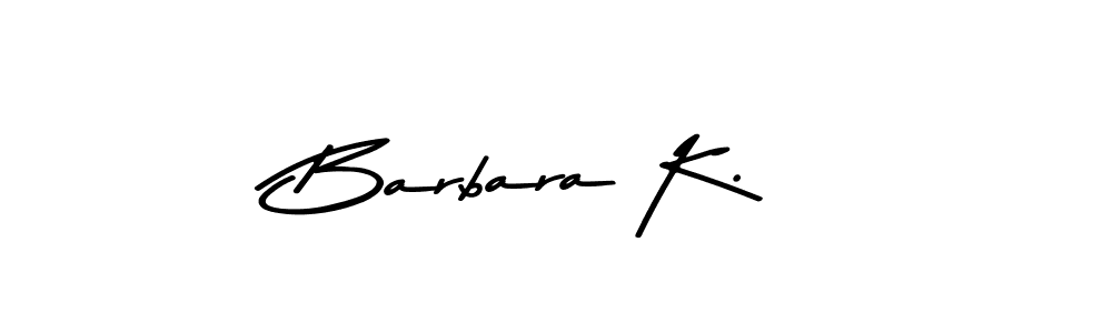 Similarly Asem Kandis PERSONAL USE is the best handwritten signature design. Signature creator online .You can use it as an online autograph creator for name Barbara K.. Barbara K. signature style 9 images and pictures png