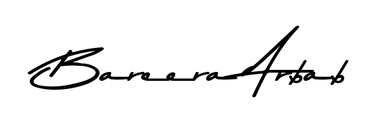 Make a beautiful signature design for name Bareera Arbab. Use this online signature maker to create a handwritten signature for free. Bareera Arbab signature style 9 images and pictures png