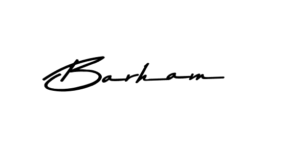 Design your own signature with our free online signature maker. With this signature software, you can create a handwritten (Asem Kandis PERSONAL USE) signature for name Barham. Barham signature style 9 images and pictures png