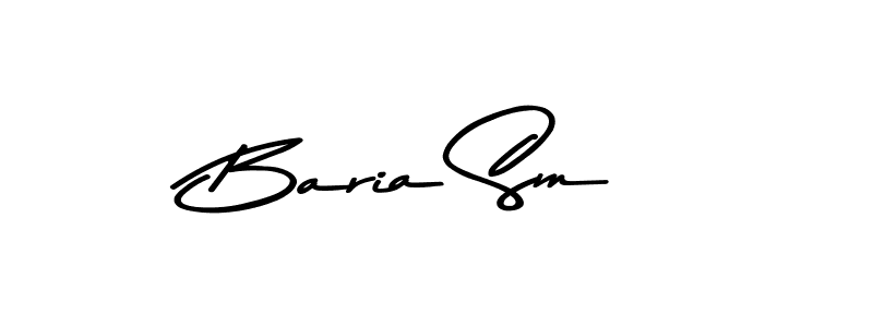Design your own signature with our free online signature maker. With this signature software, you can create a handwritten (Asem Kandis PERSONAL USE) signature for name Baria Sm. Baria Sm signature style 9 images and pictures png