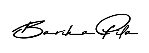 Make a beautiful signature design for name Bariha Pila. Use this online signature maker to create a handwritten signature for free. Bariha Pila signature style 9 images and pictures png