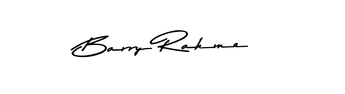 How to make Barry Rahme name signature. Use Asem Kandis PERSONAL USE style for creating short signs online. This is the latest handwritten sign. Barry Rahme signature style 9 images and pictures png