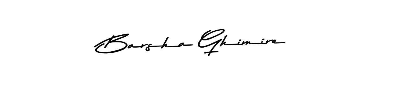 Design your own signature with our free online signature maker. With this signature software, you can create a handwritten (Asem Kandis PERSONAL USE) signature for name Barsha Ghimire. Barsha Ghimire signature style 9 images and pictures png