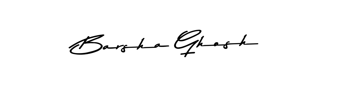 Make a beautiful signature design for name Barsha Ghosh. With this signature (Asem Kandis PERSONAL USE) style, you can create a handwritten signature for free. Barsha Ghosh signature style 9 images and pictures png