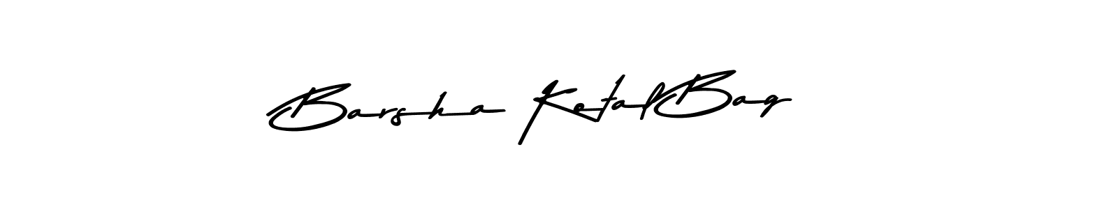 How to make Barsha Kotal Bag name signature. Use Asem Kandis PERSONAL USE style for creating short signs online. This is the latest handwritten sign. Barsha Kotal Bag signature style 9 images and pictures png