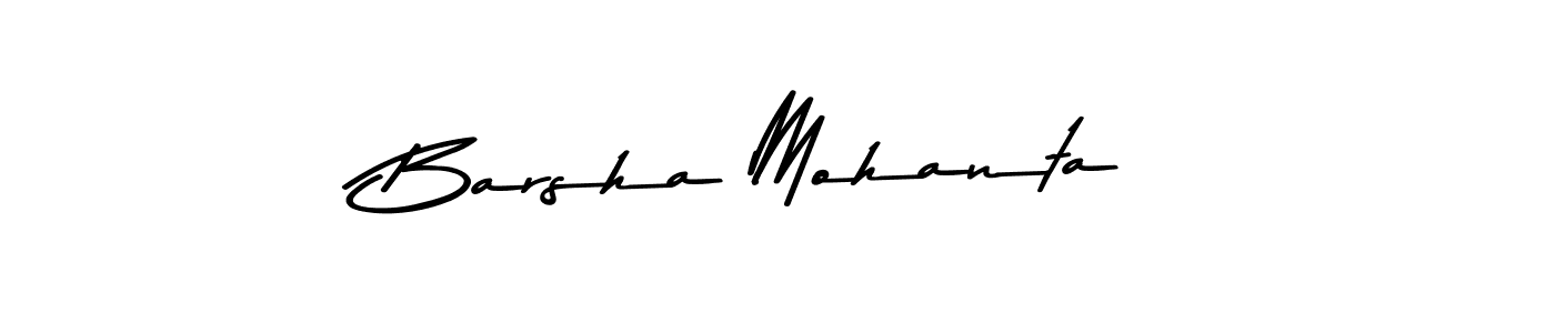 Design your own signature with our free online signature maker. With this signature software, you can create a handwritten (Asem Kandis PERSONAL USE) signature for name Barsha Mohanta. Barsha Mohanta signature style 9 images and pictures png