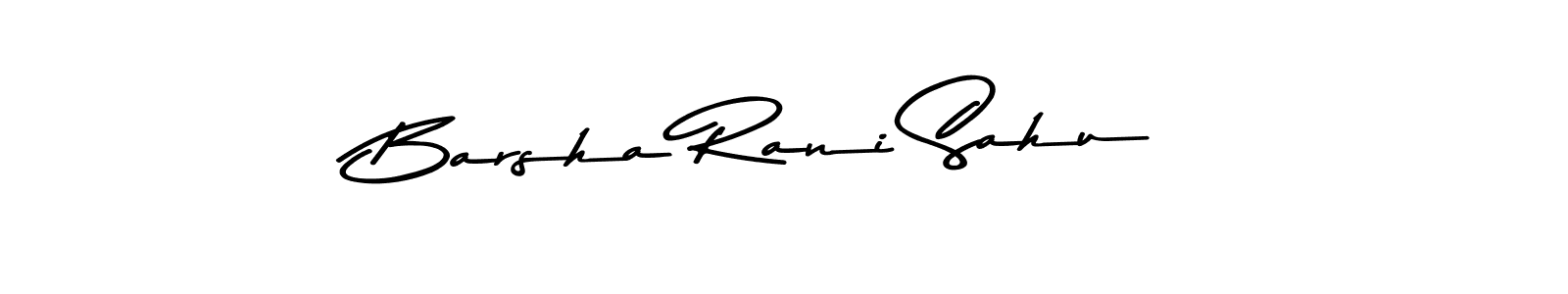 Create a beautiful signature design for name Barsha Rani Sahu. With this signature (Asem Kandis PERSONAL USE) fonts, you can make a handwritten signature for free. Barsha Rani Sahu signature style 9 images and pictures png