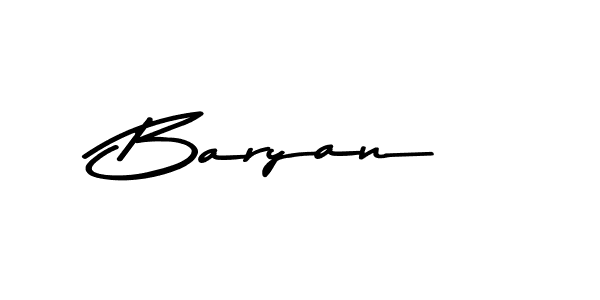 Make a beautiful signature design for name Baryan. With this signature (Asem Kandis PERSONAL USE) style, you can create a handwritten signature for free. Baryan signature style 9 images and pictures png