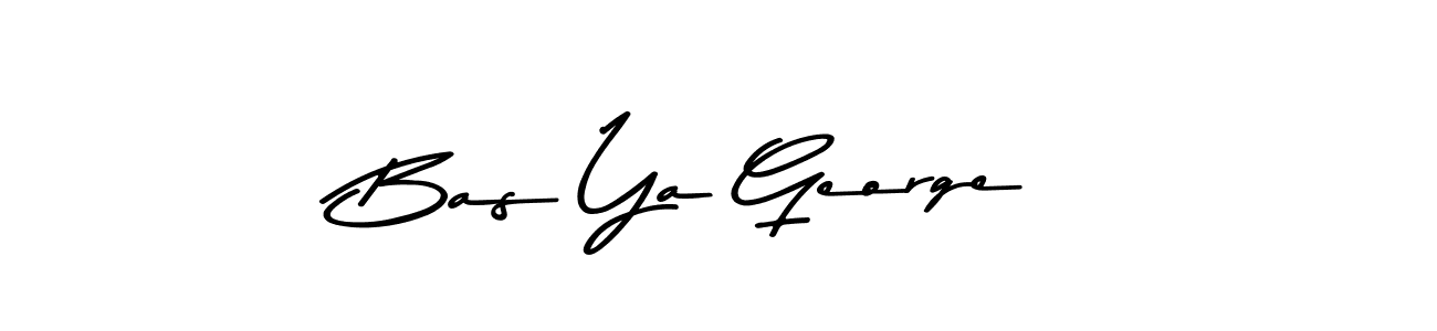 How to make Bas Ya George name signature. Use Asem Kandis PERSONAL USE style for creating short signs online. This is the latest handwritten sign. Bas Ya George signature style 9 images and pictures png
