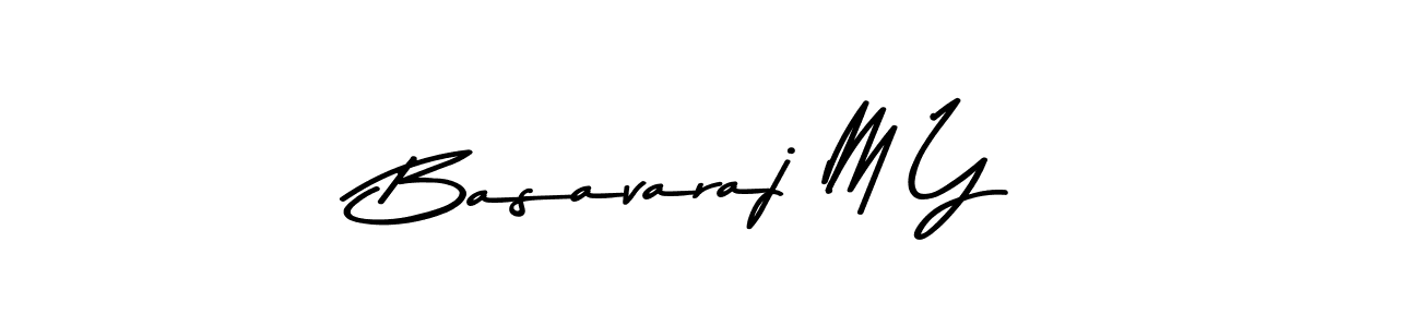 Also You can easily find your signature by using the search form. We will create Basavaraj M Y name handwritten signature images for you free of cost using Asem Kandis PERSONAL USE sign style. Basavaraj M Y signature style 9 images and pictures png