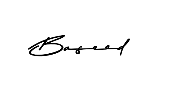 Design your own signature with our free online signature maker. With this signature software, you can create a handwritten (Asem Kandis PERSONAL USE) signature for name Baseed. Baseed signature style 9 images and pictures png