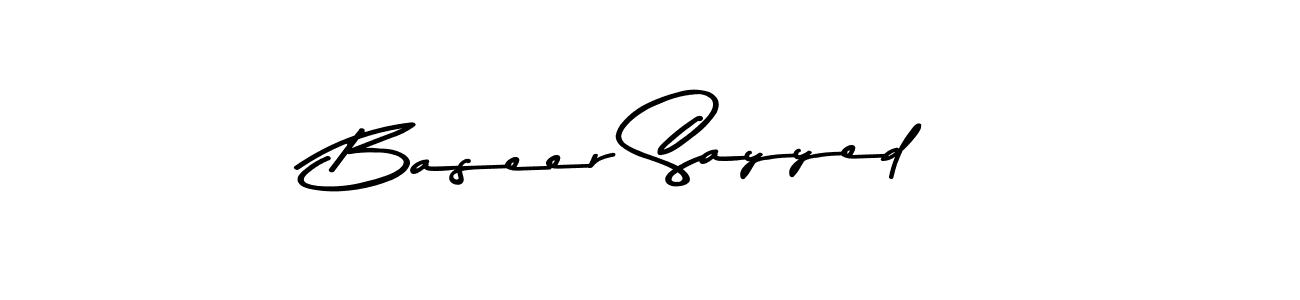 Use a signature maker to create a handwritten signature online. With this signature software, you can design (Asem Kandis PERSONAL USE) your own signature for name Baseer Sayyed. Baseer Sayyed signature style 9 images and pictures png
