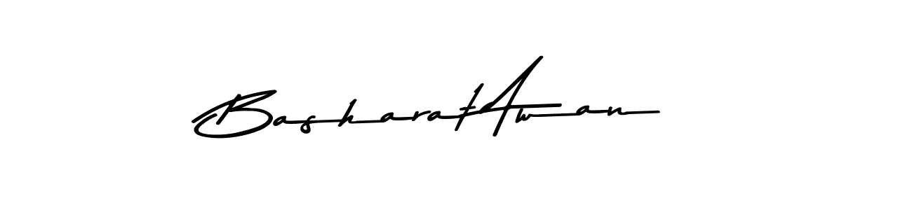 Design your own signature with our free online signature maker. With this signature software, you can create a handwritten (Asem Kandis PERSONAL USE) signature for name Basharat Awan. Basharat Awan signature style 9 images and pictures png