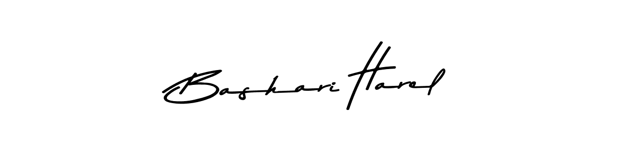 Make a beautiful signature design for name Bashari Harel. With this signature (Asem Kandis PERSONAL USE) style, you can create a handwritten signature for free. Bashari Harel signature style 9 images and pictures png