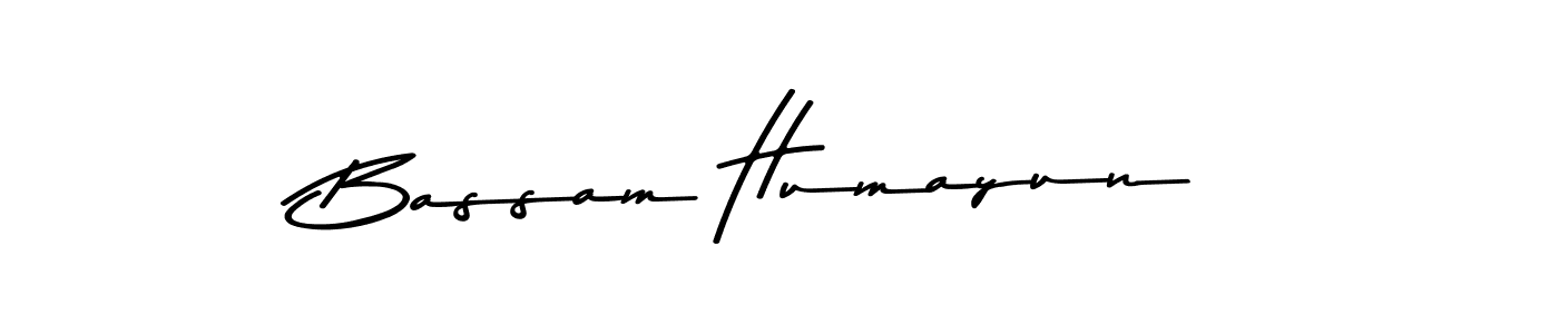 Create a beautiful signature design for name Bassam Humayun. With this signature (Asem Kandis PERSONAL USE) fonts, you can make a handwritten signature for free. Bassam Humayun signature style 9 images and pictures png