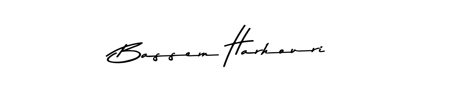 Bassem Harhouri stylish signature style. Best Handwritten Sign (Asem Kandis PERSONAL USE) for my name. Handwritten Signature Collection Ideas for my name Bassem Harhouri. Bassem Harhouri signature style 9 images and pictures png