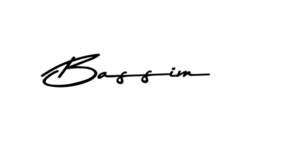 How to make Bassim name signature. Use Asem Kandis PERSONAL USE style for creating short signs online. This is the latest handwritten sign. Bassim signature style 9 images and pictures png