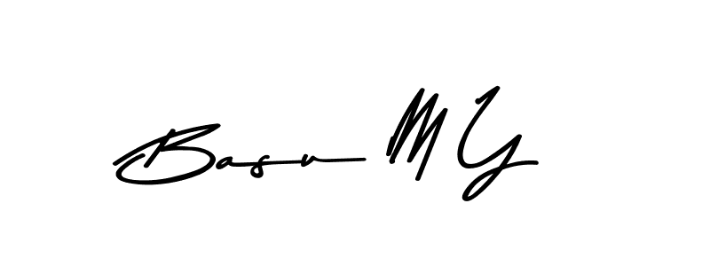 Asem Kandis PERSONAL USE is a professional signature style that is perfect for those who want to add a touch of class to their signature. It is also a great choice for those who want to make their signature more unique. Get Basu M Y name to fancy signature for free. Basu M Y signature style 9 images and pictures png