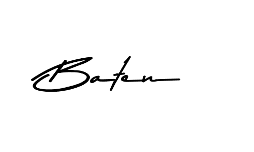 Make a beautiful signature design for name Baten. With this signature (Asem Kandis PERSONAL USE) style, you can create a handwritten signature for free. Baten signature style 9 images and pictures png