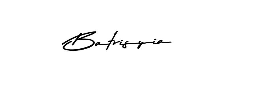 How to make Batrisyia name signature. Use Asem Kandis PERSONAL USE style for creating short signs online. This is the latest handwritten sign. Batrisyia signature style 9 images and pictures png