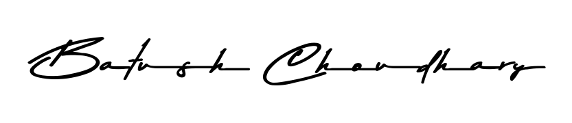 A dynamic signature style for Batush Choudhary using Asem Kandis PERSONAL USE script. Designed to look authentic, handwritten, and professional. Batush Choudhary signature style 9 images and pictures png