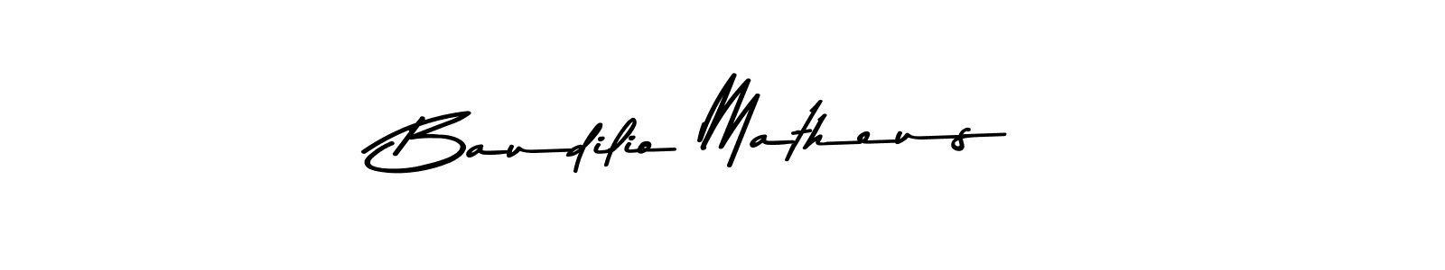 Make a beautiful signature design for name Baudilio Matheus. With this signature (Asem Kandis PERSONAL USE) style, you can create a handwritten signature for free. Baudilio Matheus signature style 9 images and pictures png