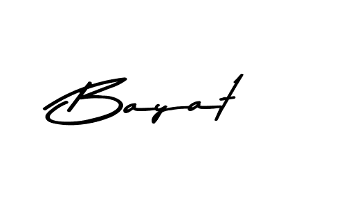 Make a beautiful signature design for name Bayat. Use this online signature maker to create a handwritten signature for free. Bayat signature style 9 images and pictures png