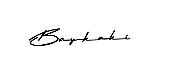 Bayhaki stylish signature style. Best Handwritten Sign (Asem Kandis PERSONAL USE) for my name. Handwritten Signature Collection Ideas for my name Bayhaki. Bayhaki signature style 9 images and pictures png