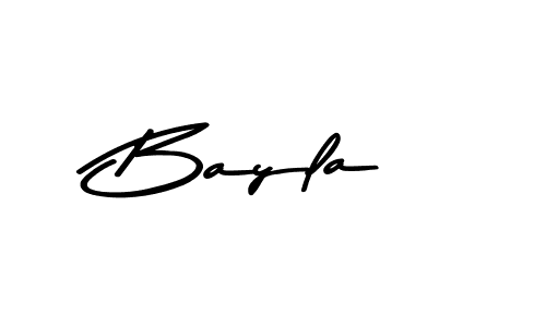 How to make Bayla name signature. Use Asem Kandis PERSONAL USE style for creating short signs online. This is the latest handwritten sign. Bayla signature style 9 images and pictures png