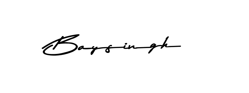 Create a beautiful signature design for name Baysingh. With this signature (Asem Kandis PERSONAL USE) fonts, you can make a handwritten signature for free. Baysingh signature style 9 images and pictures png