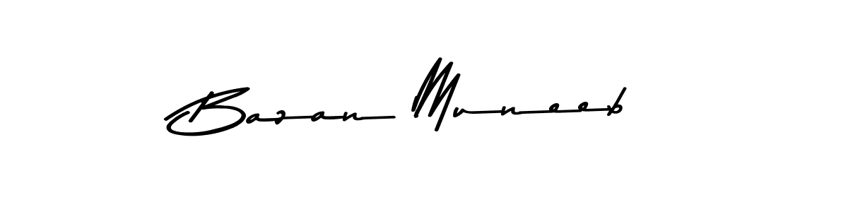 Make a beautiful signature design for name Bazan Muneeb. With this signature (Asem Kandis PERSONAL USE) style, you can create a handwritten signature for free. Bazan Muneeb signature style 9 images and pictures png