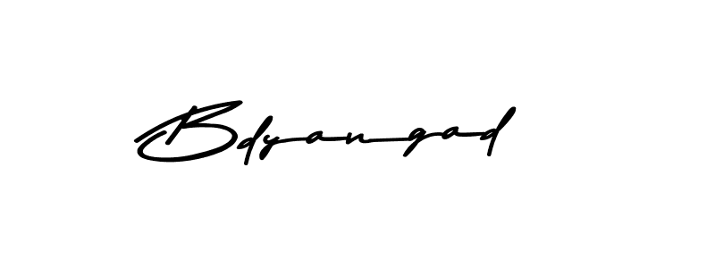 Make a beautiful signature design for name Bdyangad. With this signature (Asem Kandis PERSONAL USE) style, you can create a handwritten signature for free. Bdyangad signature style 9 images and pictures png