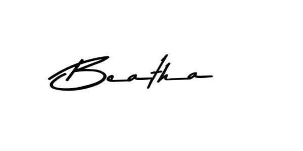 How to make Beatha name signature. Use Asem Kandis PERSONAL USE style for creating short signs online. This is the latest handwritten sign. Beatha signature style 9 images and pictures png